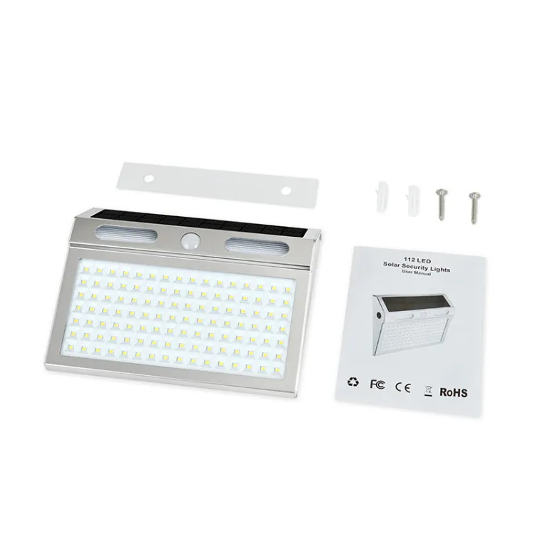 Wireless Outdoor Security Motion Sensor Wall Mounted Waterproof Solar LED Garden Yard Decorative Light