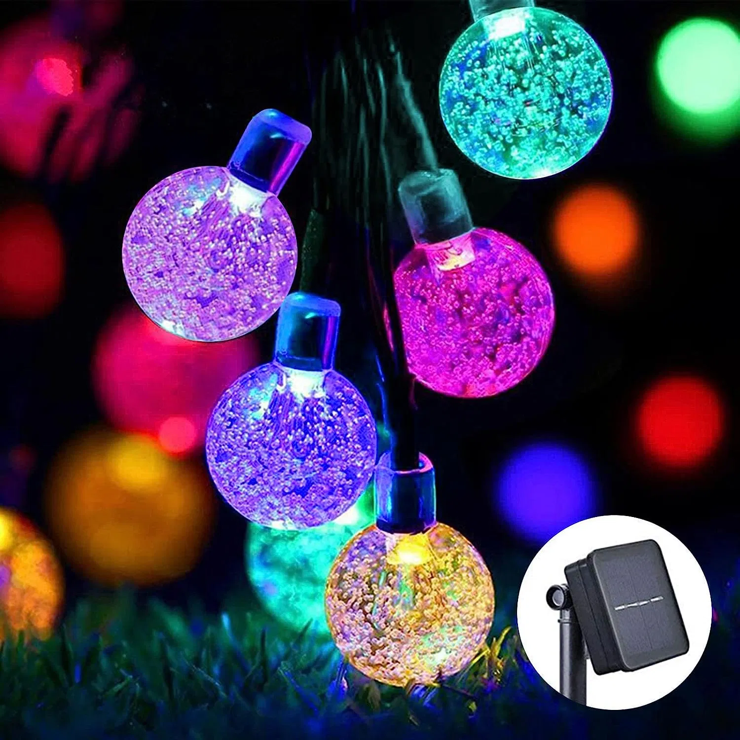 New Festival Lighting LED Solar Fairy Ball Outdoor String Lights