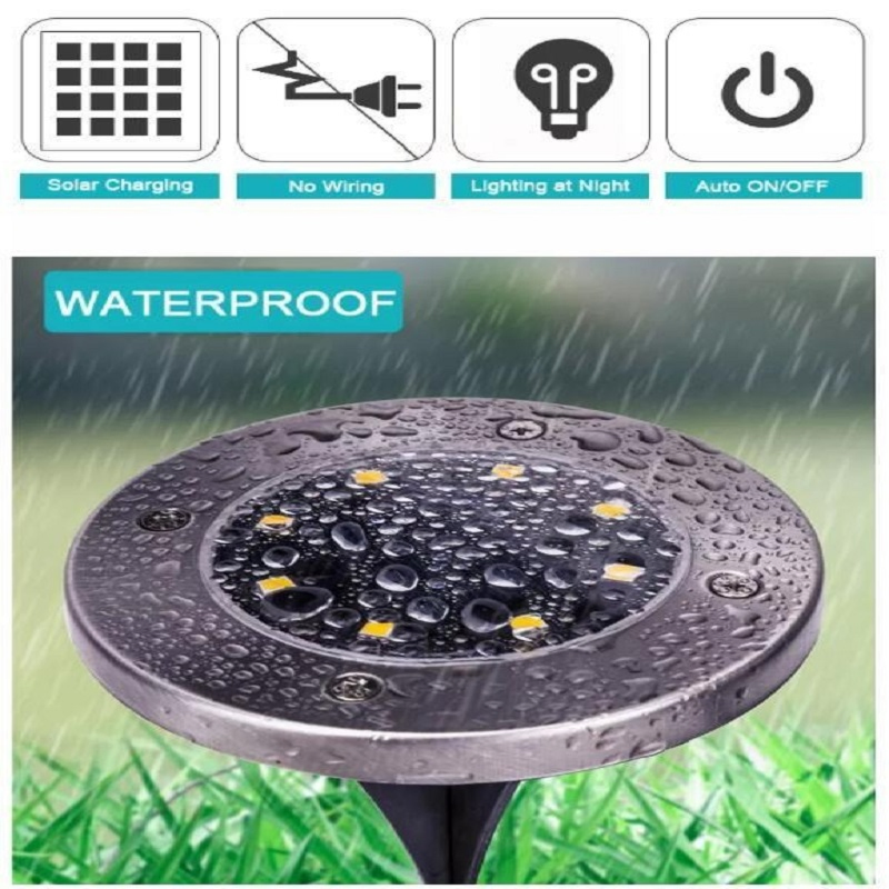 China Factory Steel Stake Waterproof Luce Giardino Patio Ground Street Garden Wall Solar LED Outdoor Buried Lights