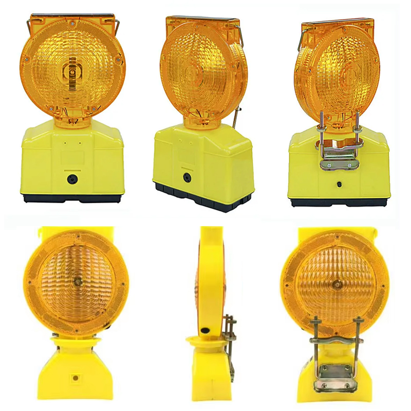 Factory Price Bright Solar Battery Powered Lights LED Cone Warning Lamp Traffic Road Safety Barricade Light