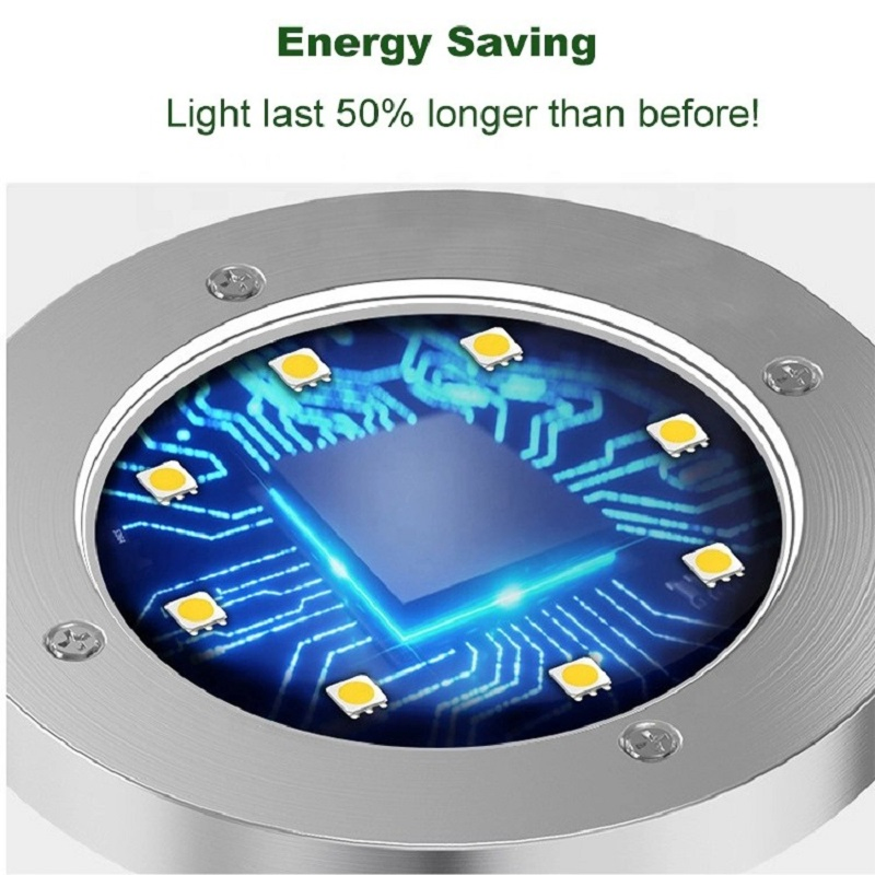 China Factory Steel Stake Waterproof Luce Giardino Patio Ground Street Garden Wall Solar LED Outdoor Buried Lights