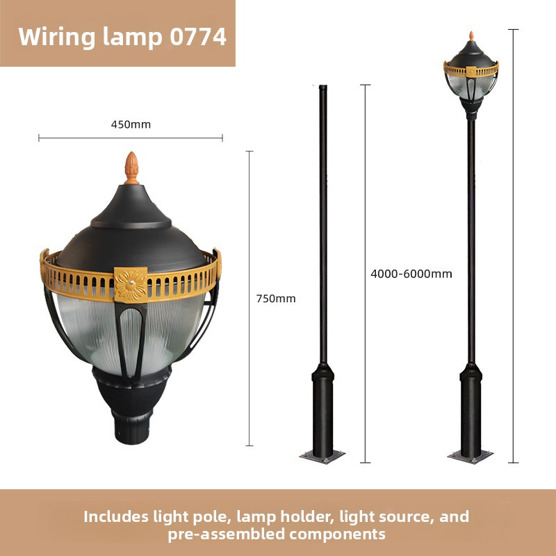 Solar LED Garden Light with Post Top Design for Outdoor Use