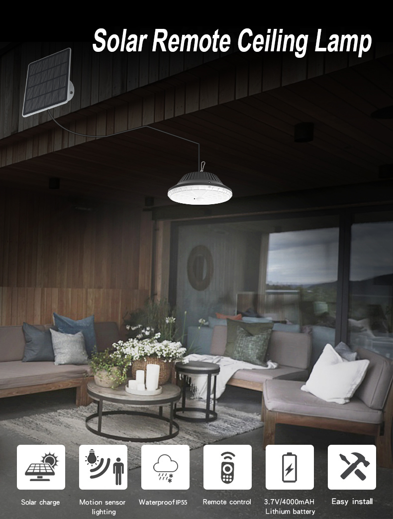 Hot Selling LED High Bay Light UFO Ceiling Light IP65 for Warehouse Solar 100W Explosion Proof LED High Bay Light with Remote Control