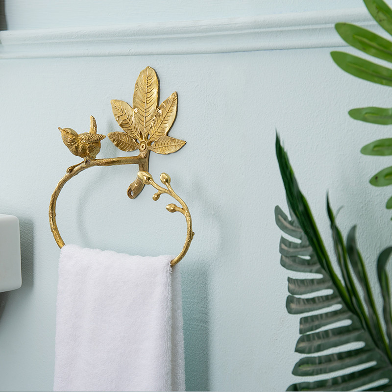 Solid Brass Towel Rack Detail 1