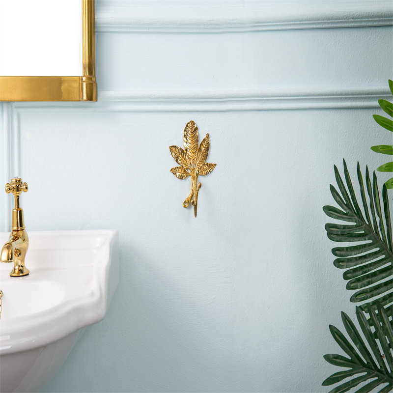 Solid Brass Small Coat Hook Detail 3