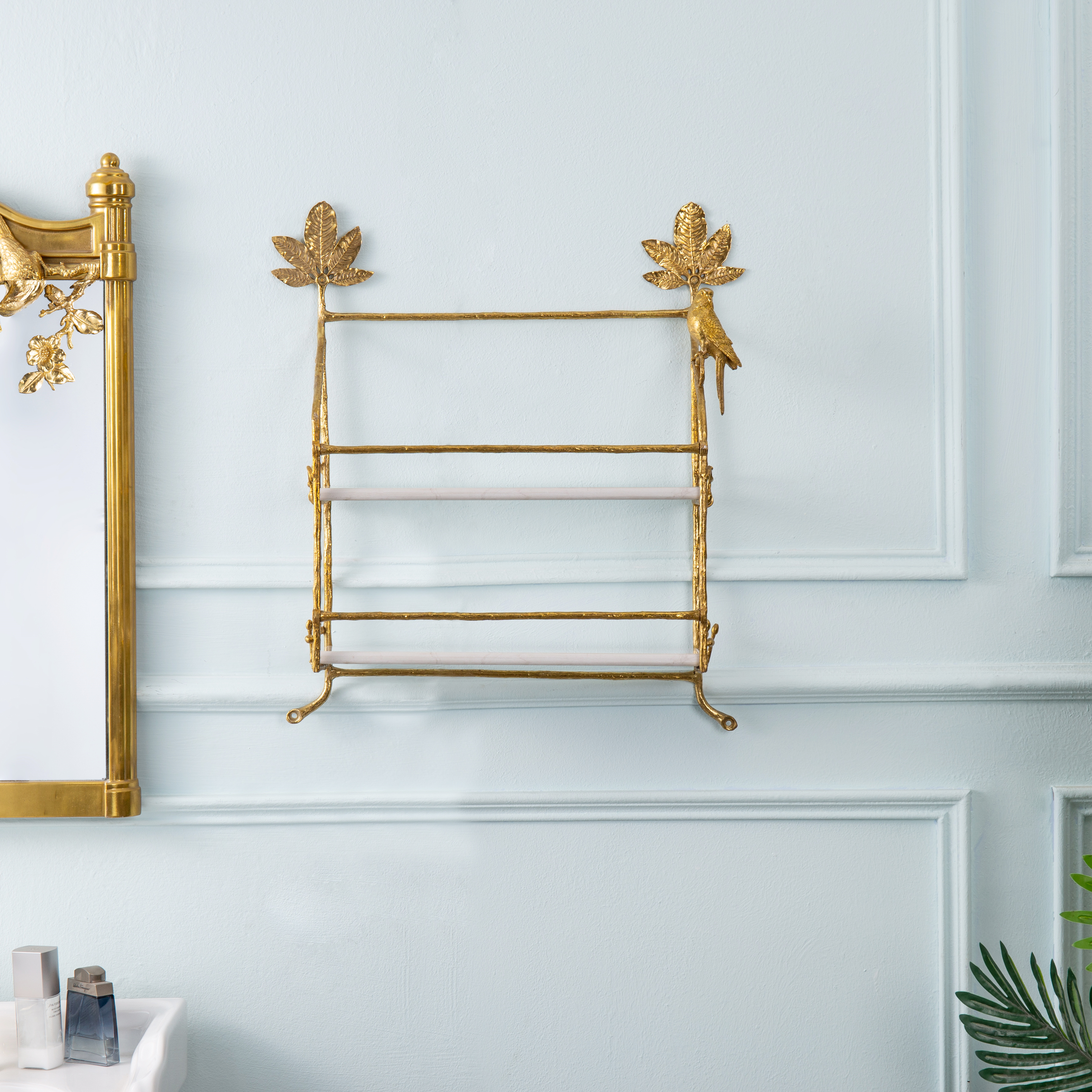 Solid Brass Storage Rack Detail 3