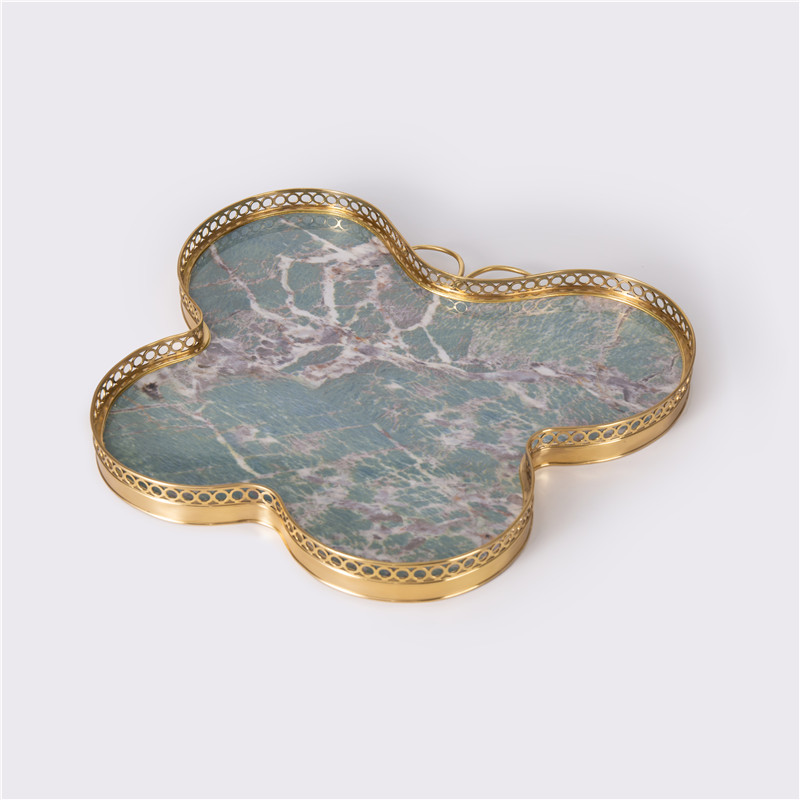 High-Quality Butterfly Porcelain Plate Brass Tray Exporter, Product