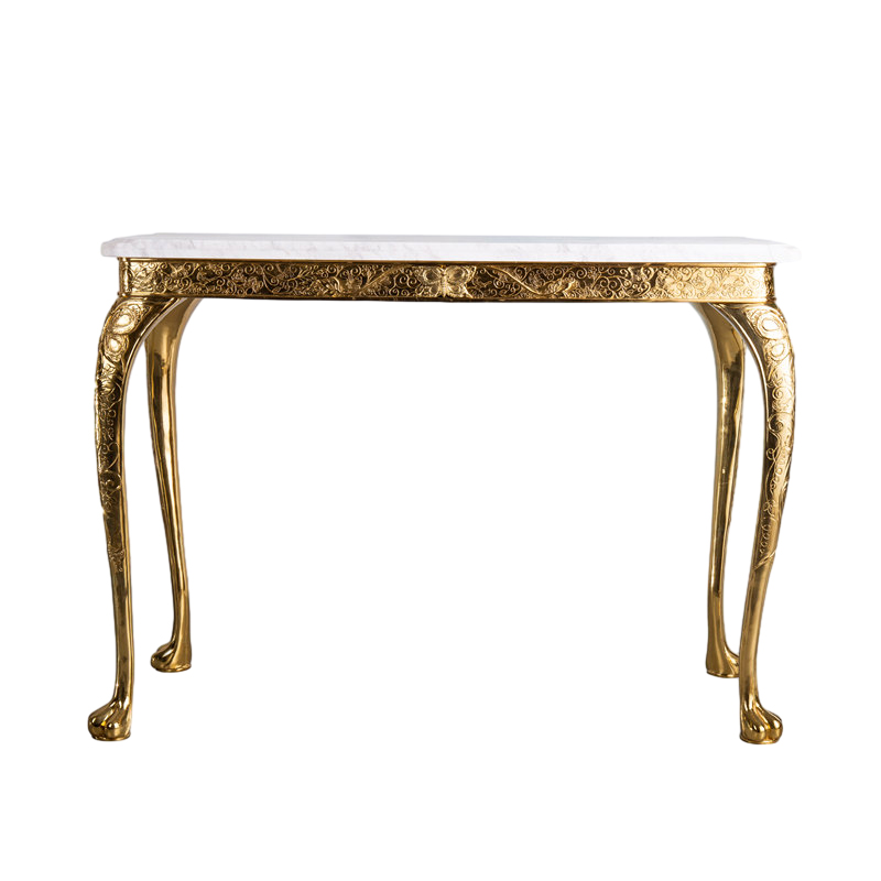 High-Quality Solid Brass Four Legs Floor Dressing Table for Home Decoration Factories, Product