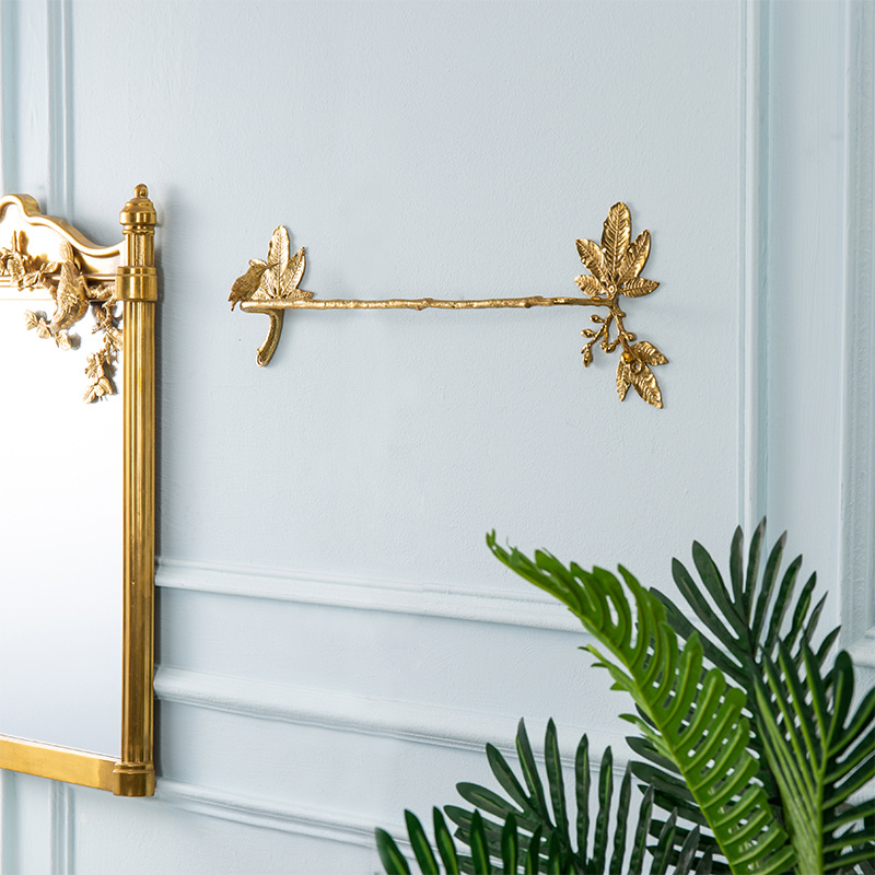 Solid Brass Towel Rack Detail 1