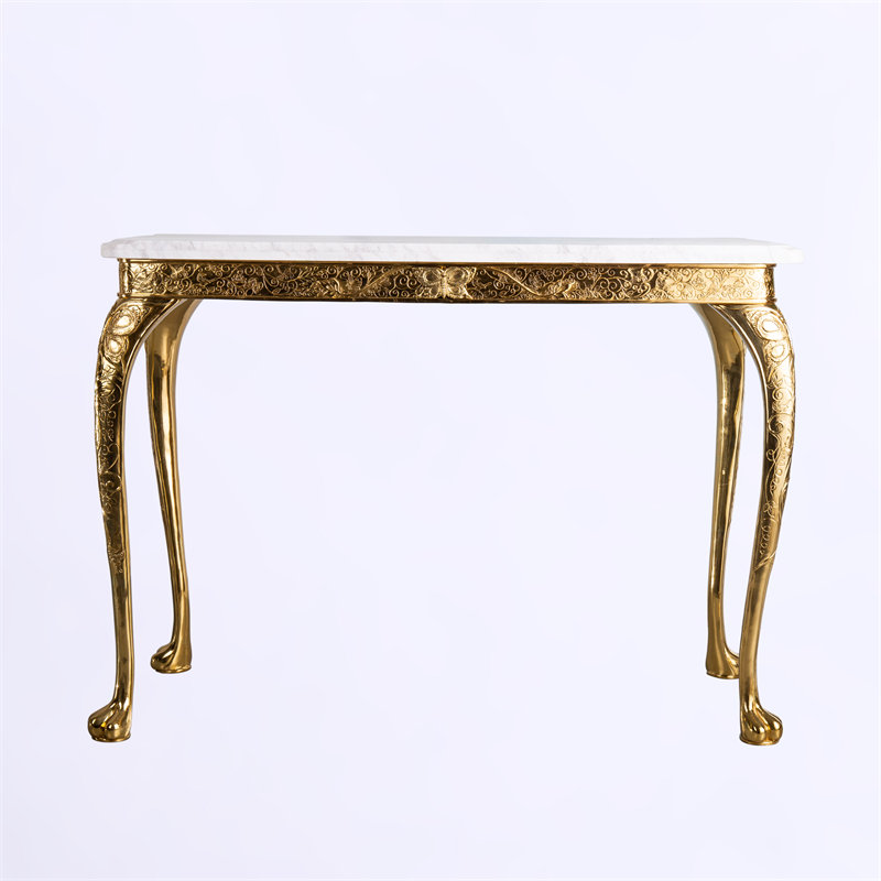 High-Quality Solid Brass Four Legs Floor Dressing Table for Home Decoration Factories, Product