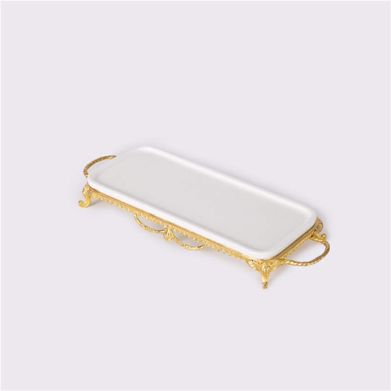 Wholesale Rectangular Tray Storage Tray Small Tray Rectangular Disk Brass Base Exporter, Company