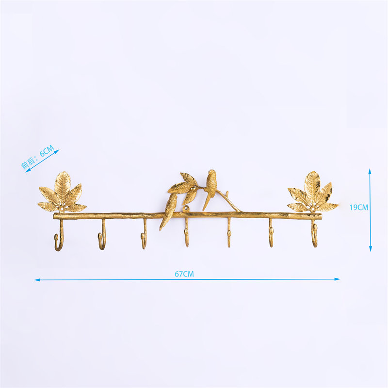 ODM 7-Head Long Hook A-12 Brass Material  Lost Wax Casting Handicrafts Factory, Company
