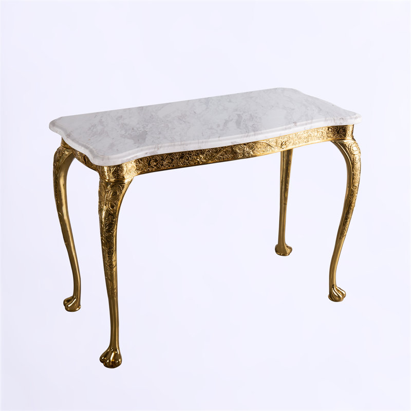 High-Quality Solid Brass Four Legs Floor Dressing Table for Home Decoration Factories, Product