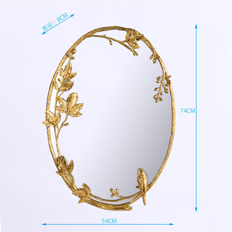 Cheap Solid Brass Large Oval Mirror Supplier, Factory