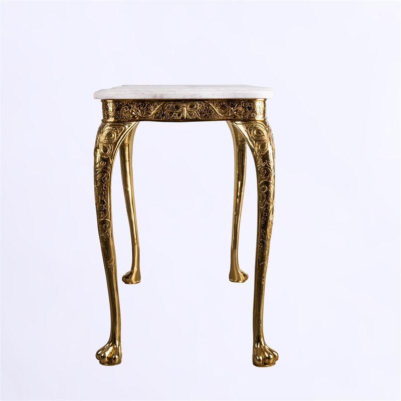 High-Quality Solid Brass Four Legs Floor Dressing Table for Home Decoration Factories, Product