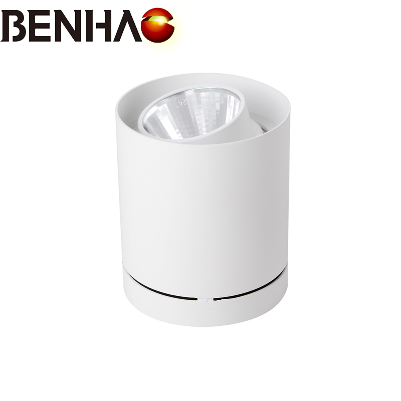 White Aluminum Angle Adjustable 30 ° Interior Lighting LED Downlight, Surface Mount LED 18 W Spotlight