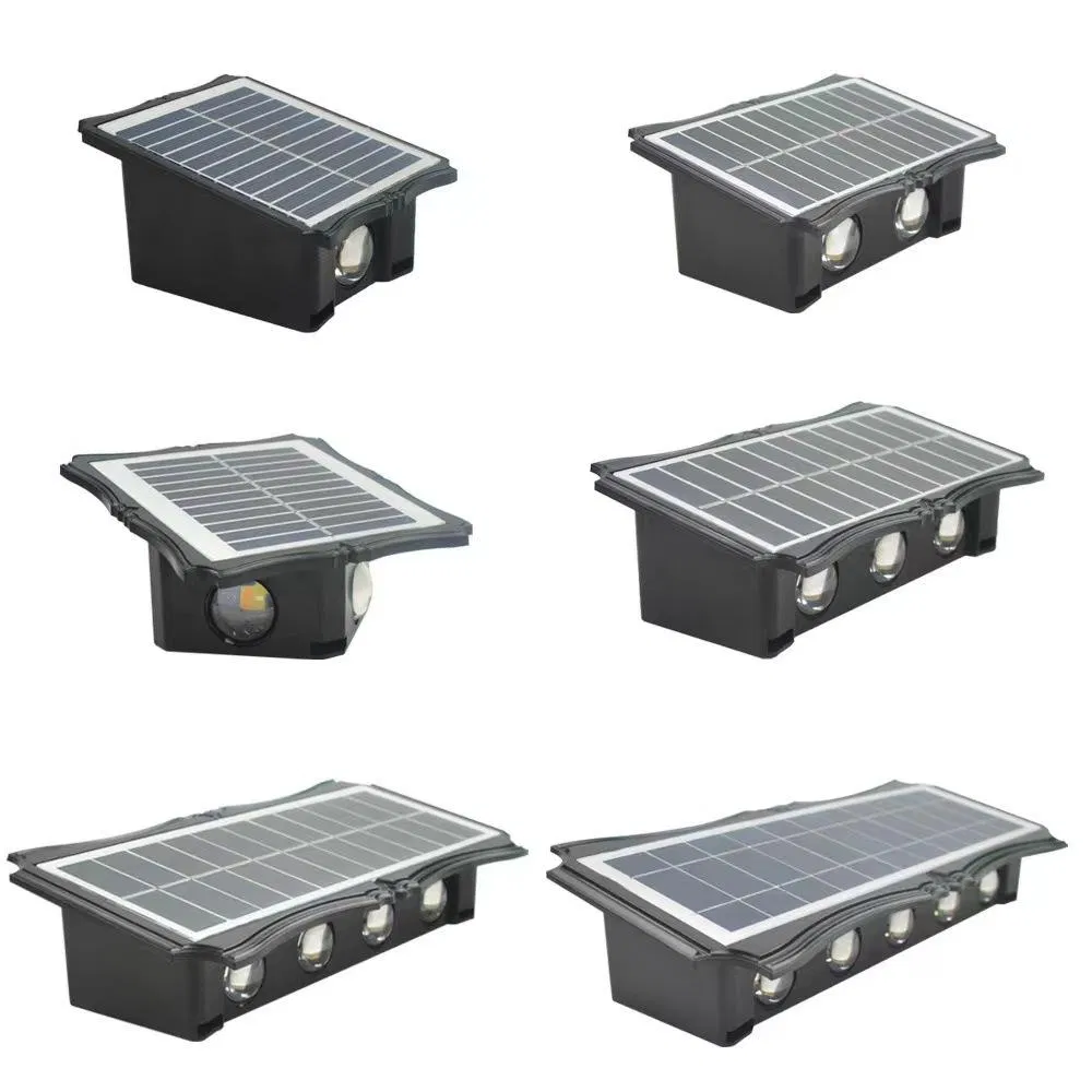 Solar Wall Washer with High Brightness, up and Down Solar Wall Lights, Warm White or RGB LED Wireless Garden Wall Lights
