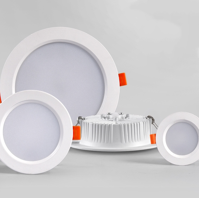 ODM OEM Ultra Thin LED Downlight AC85-265V 8 Inch 30W LED Round Ceiling Light Built-in 3000-3500-4000-6000K LED Down Light