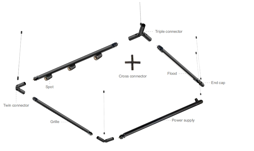 Elegant Pendant Downlight Linear LED Ceiling Spot Light Magnet Rail with CRI 95 Ultra Slim Magnetic LED Track Light