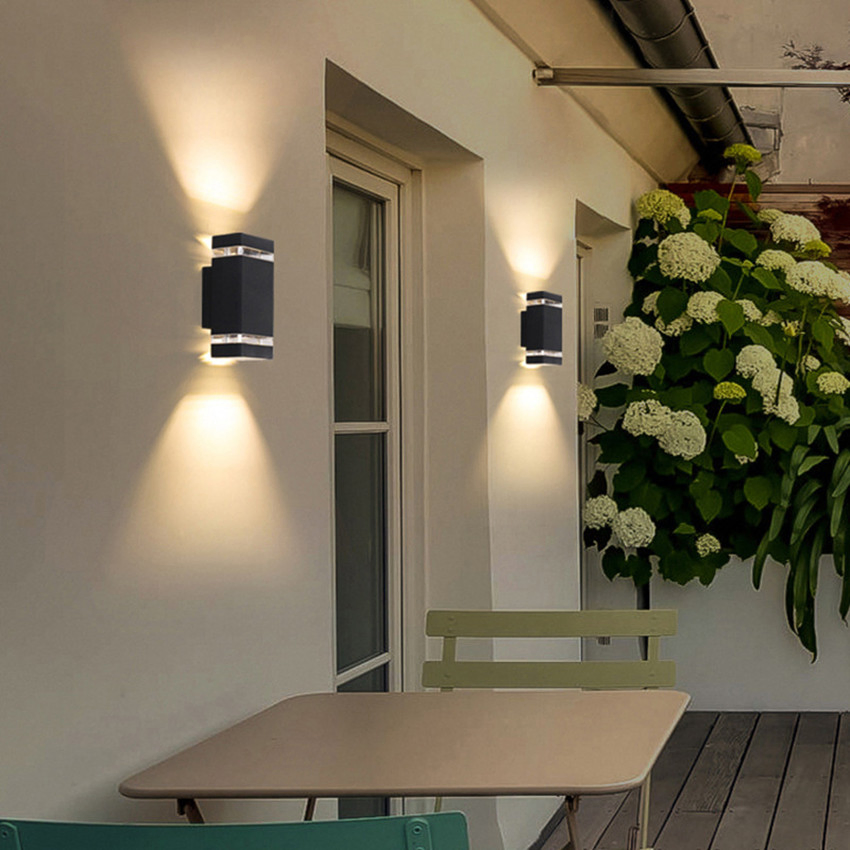Square up and Down Lights Outdoor LED Wall Light 10W Bridgelux Chip Isolated Driver Cool White 6500K IP65 for Garden