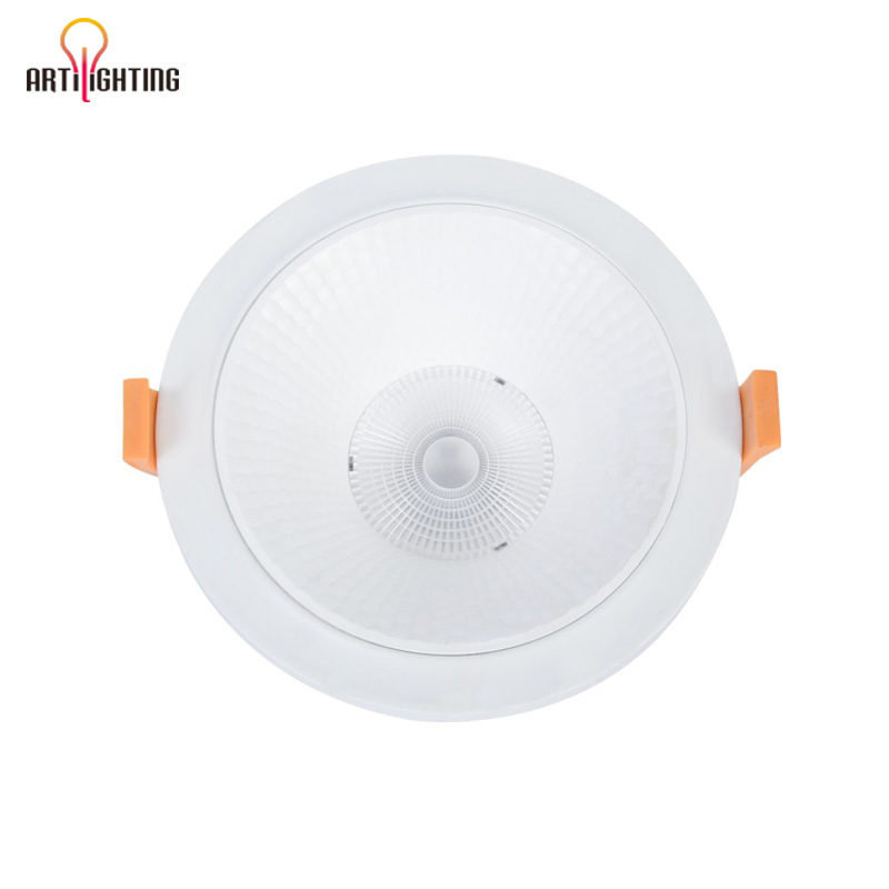 Dimmable Anti-Glare Interior Home Hotel COB Light 5W-40W Recessed LED Downlight for Commercial Lighting