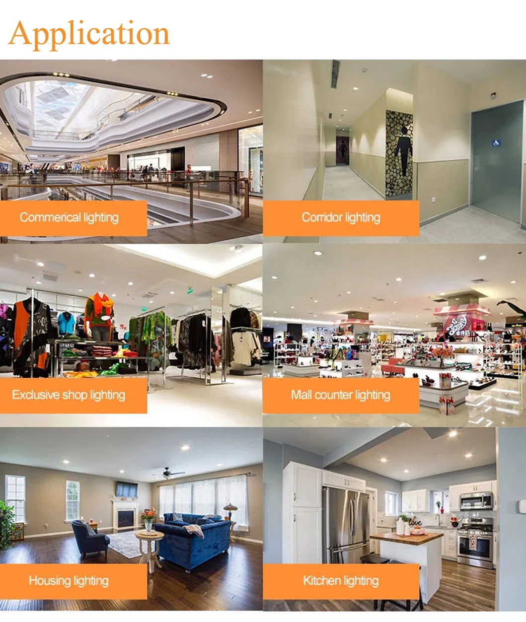 LED Down Light Dimensions