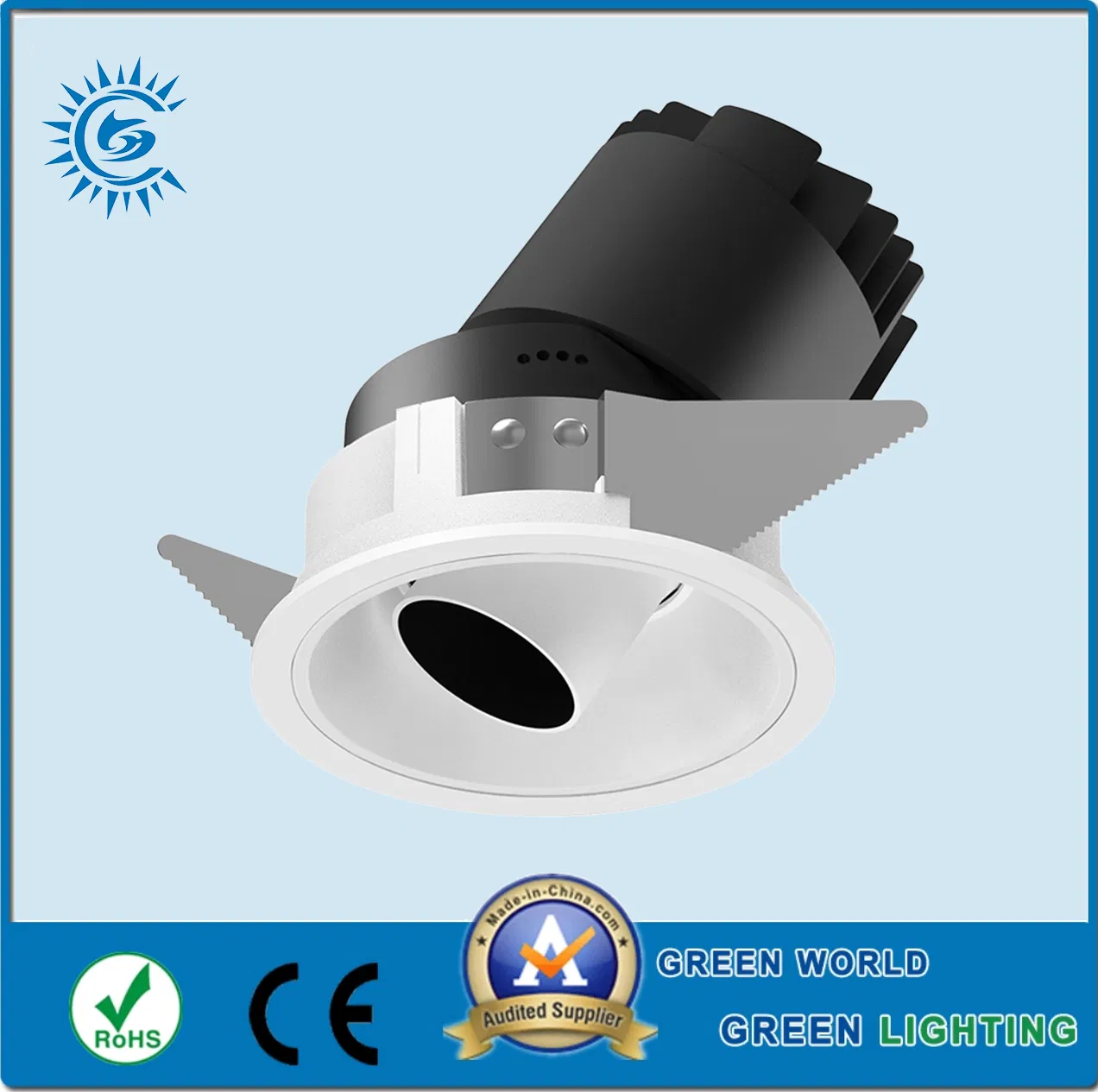 Round Dimmable 3CCT 5W 6W 7W 8W 10W COB LED Downlight for Hotel Home Industrial Commercial Lighting