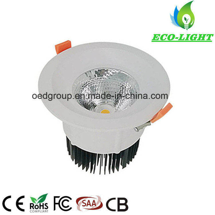 5 Inch COB LED Residential Lighting Die-Casting Aluminum AC100-277V 20W Recessed COB LED Downlight