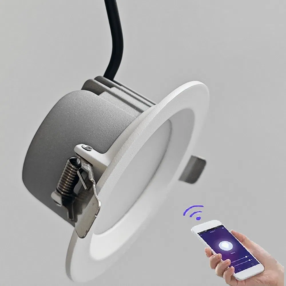 Smart System Tuya WiFi Dali LED Downlight Recessed SMD CCT Adjustable Dimmable Triac Tunable LED Residential Downlight