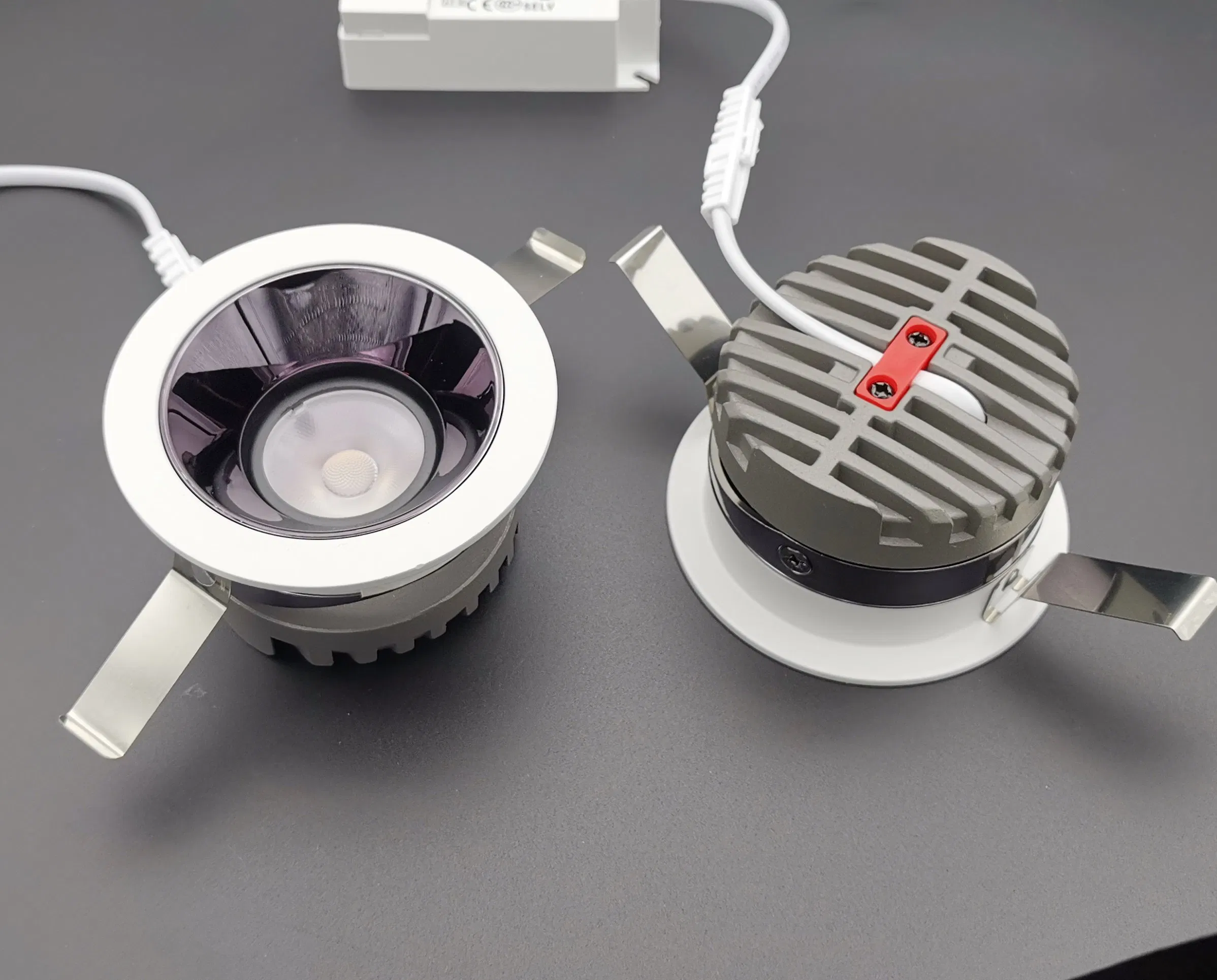 12W Ra>92 Indoor Ceiling Recessed Adjustable Downlight COB LED Wallwasher Spotlight for Residential Hotel Villas Office Showroom Store Shopping Mall Down Light