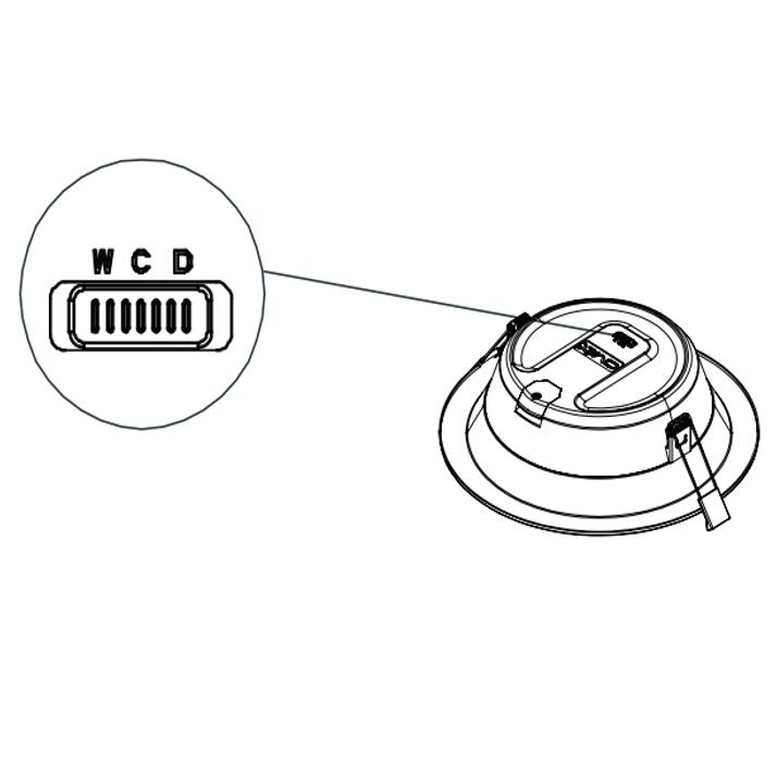 100lm/W High Brightness Indoor Ceiling Lighting Lifud Driver 9W 15W 25W 30W SMD2835 Recessed LED Down Light with 3 in 1 Dimmable CTA Switch Warm Cool Pure White
