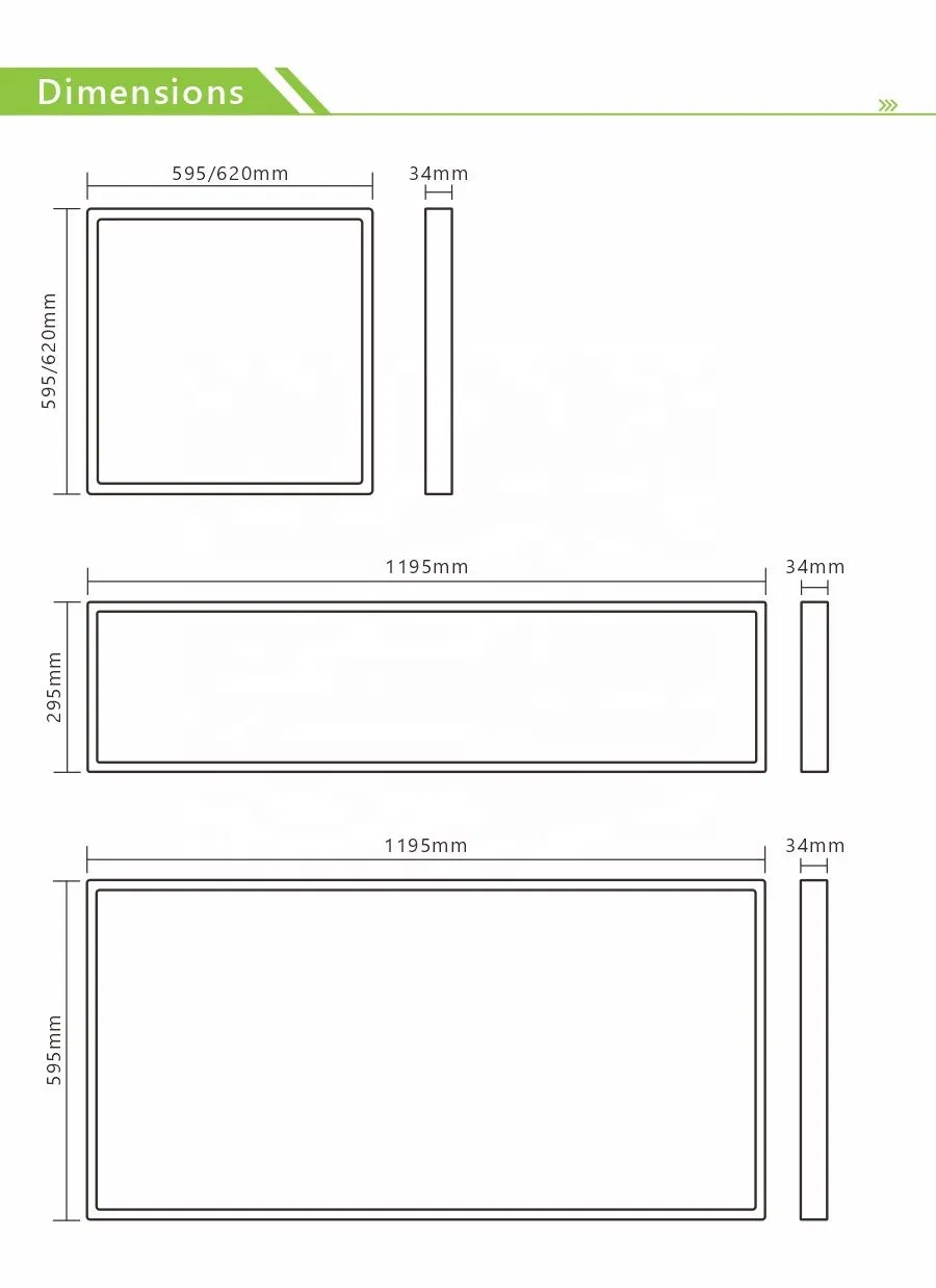 LED Panel Dimensions