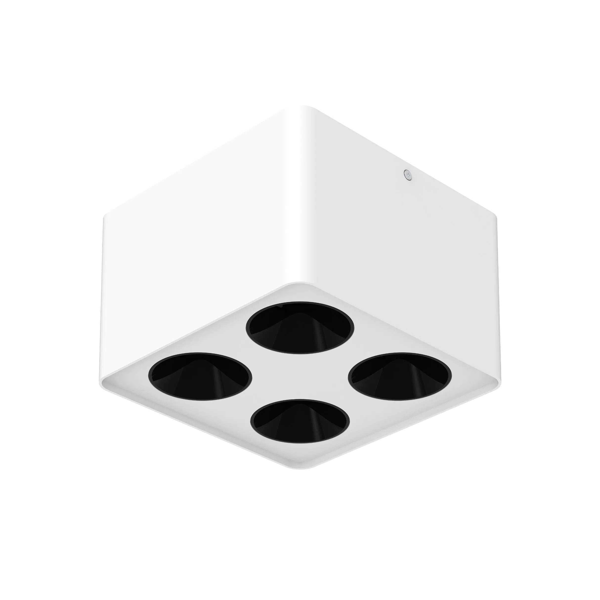 4 Heads 20W Square Open Surface Mounted Ceiling Aluminum COB LED Downlight