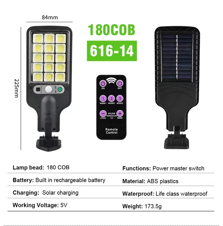 Hot Sale Waterproof Polysilicon Solar Panel White Light Warm Light up and Down Light Source Solar LED