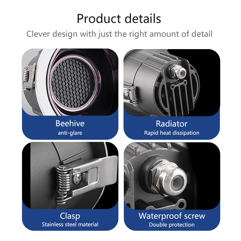 IP65 Waterproof LED Recessed Ceiling Downlight for Indoor Use