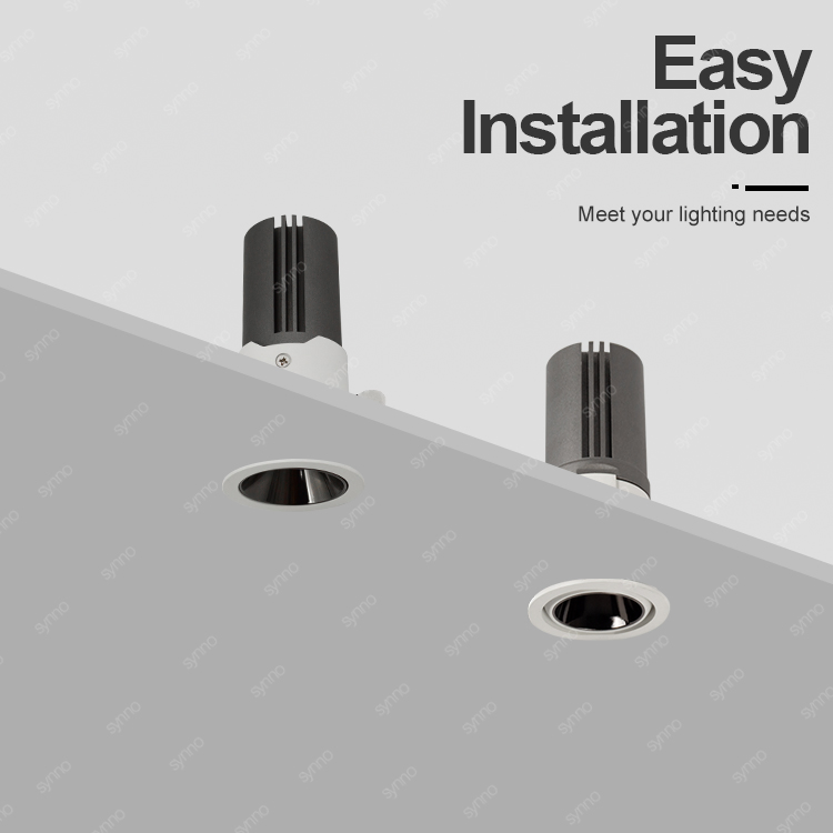 Commercial Industrial Lighting COB IP20 IP44 Ceiling Recessed LED Anti-Flat Hotel Downlight