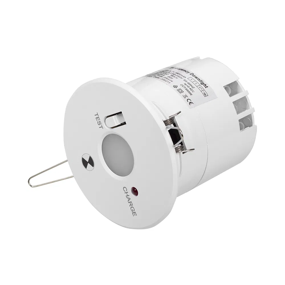 220V Rechargeable UFO Ceiling Recessed LED Fire COB Emergency Downlight