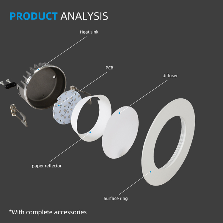 20W Surface Mounted High Brightness LED Downlight Housing