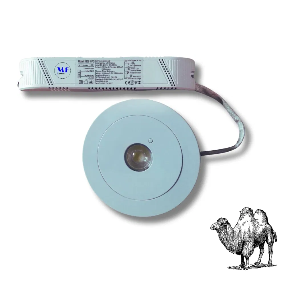 16+ Years Factory 3h IP65 Battery Backup Rechargeable Public School Hospital Shopping Workshop Mall Down Light Panic Emergency Escape Exit Sign Light