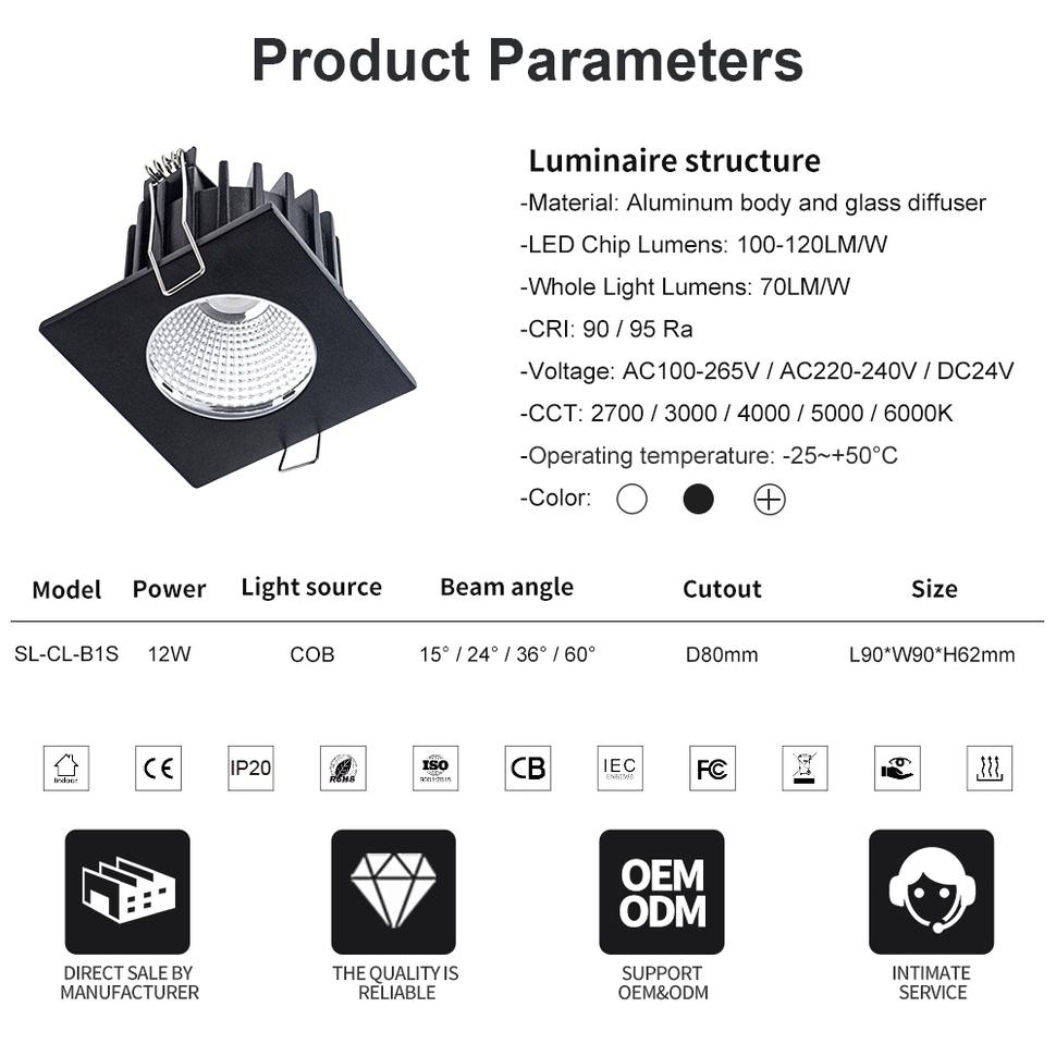 High Quality Emergency Light Ceiling Mounted LED Downlight Light