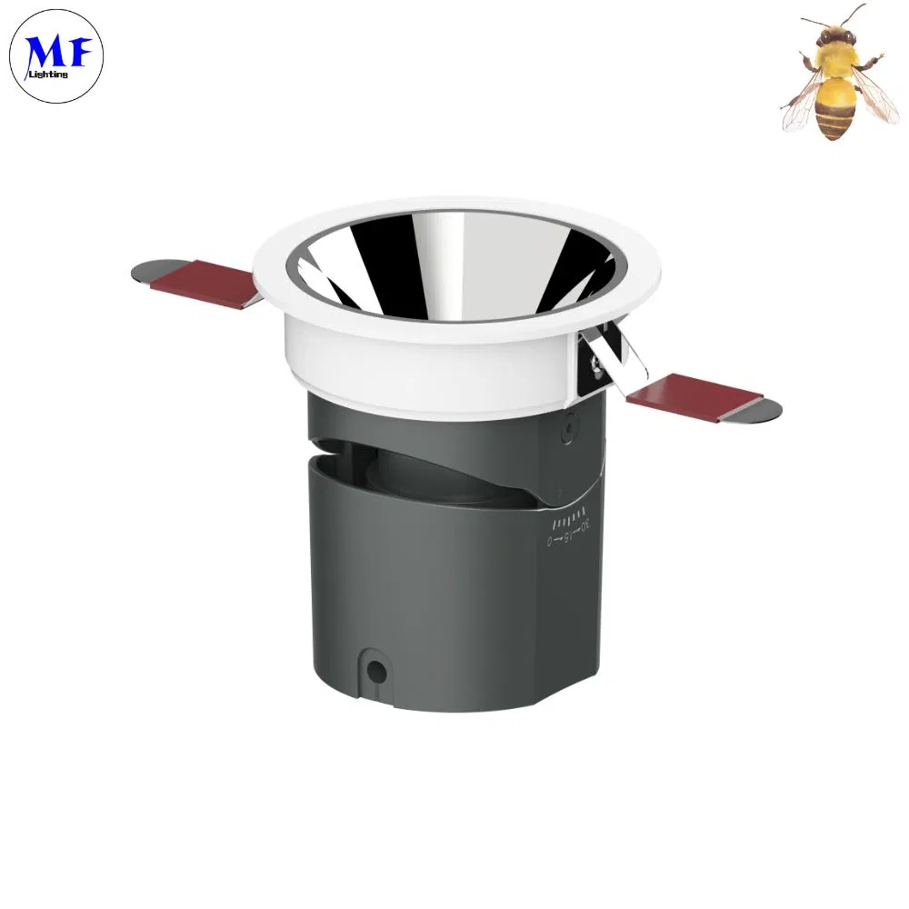 Angle Adjustable 5W-30W Commercial Industrial Residential Indoor 100V-240V AC LED Spot Down Light with Square Circle Trim for Living Room Bedroom Office Hotel