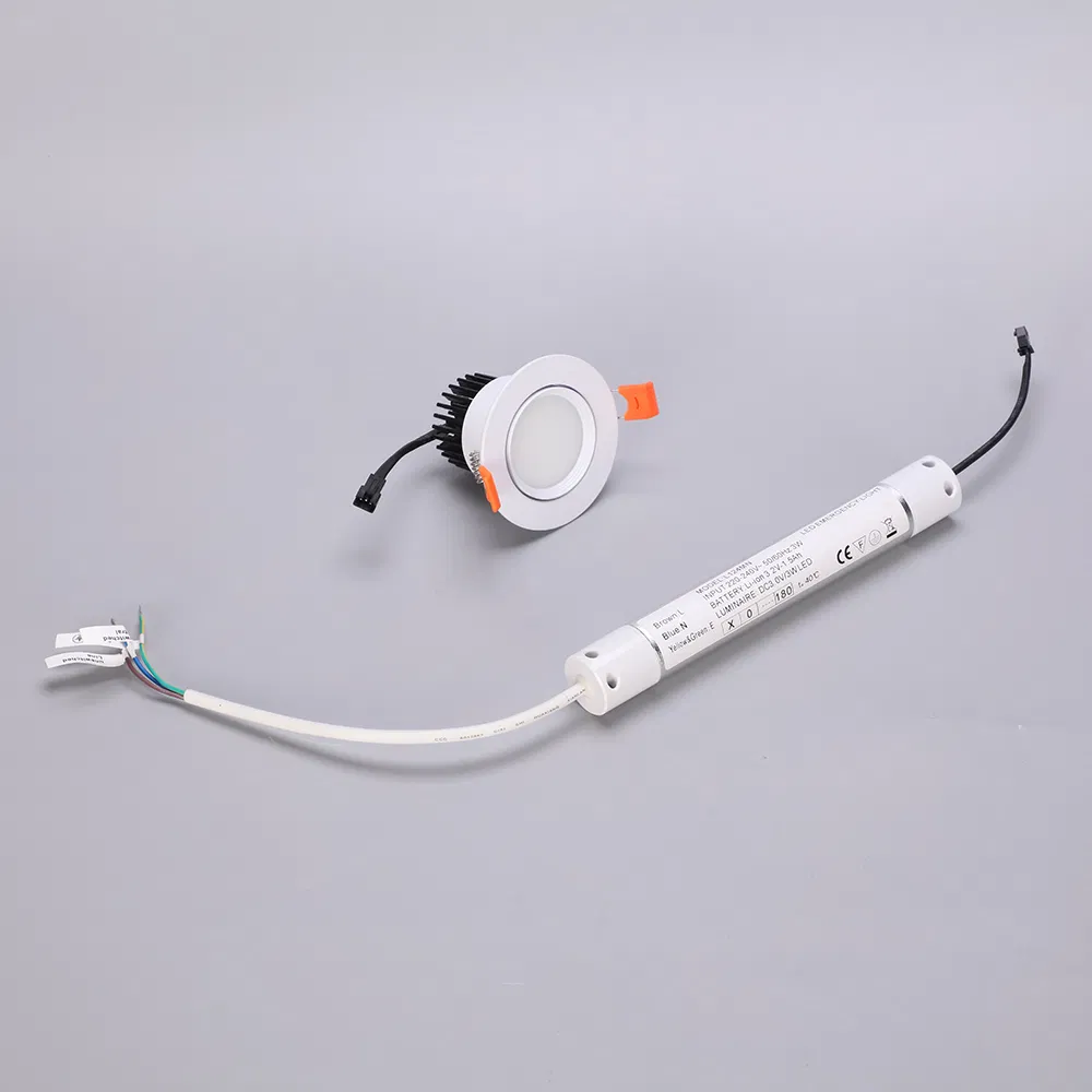 CE RoHS Industrial Recessed Mounted LED Emergency Down Light Rechargeable