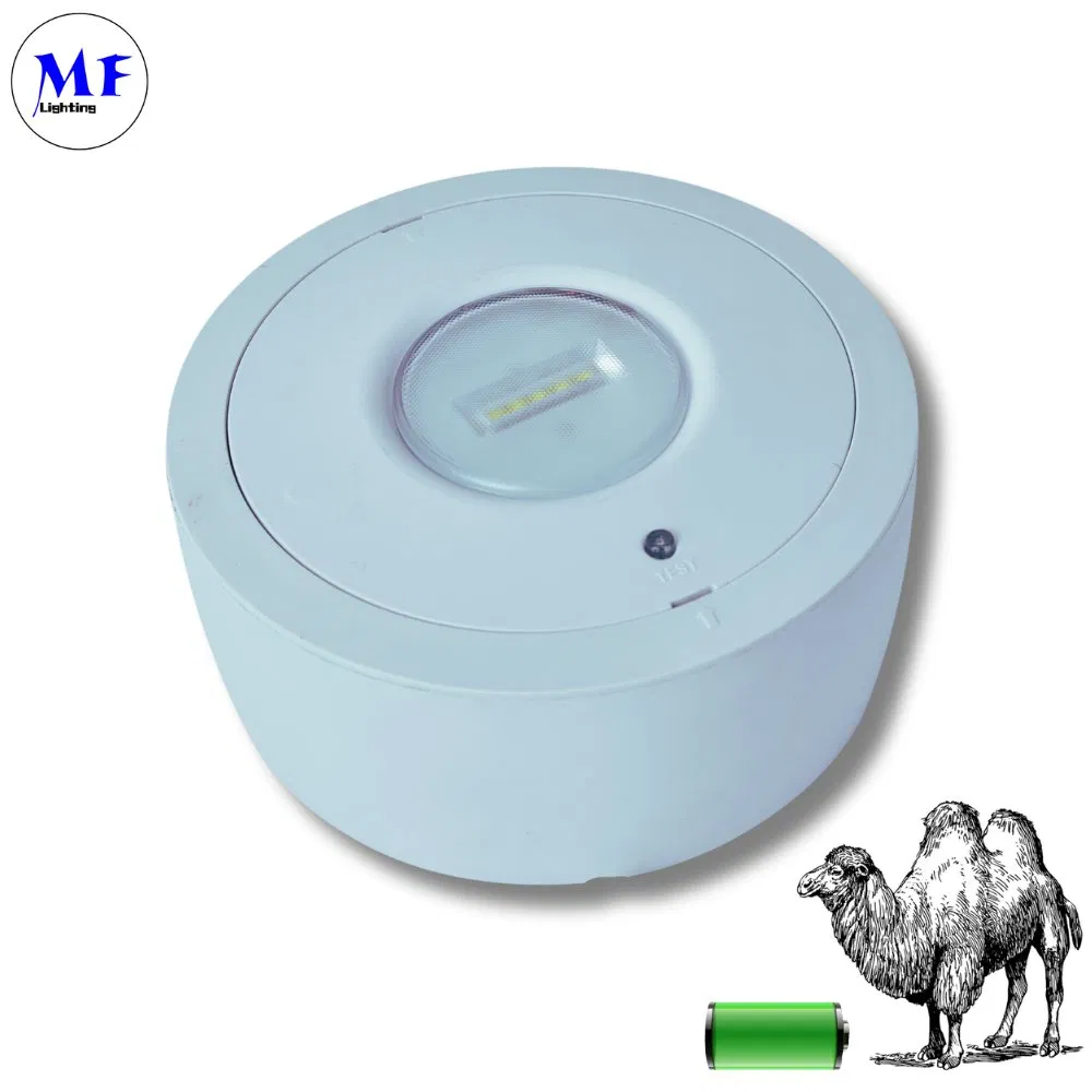 Factory Price 8W ABS Flame Retardant Anti-Glare IP30 Backup Surface Recessed Mounting Emergency Spotlight Ceiling LED Emergency Down Light for School Hospital