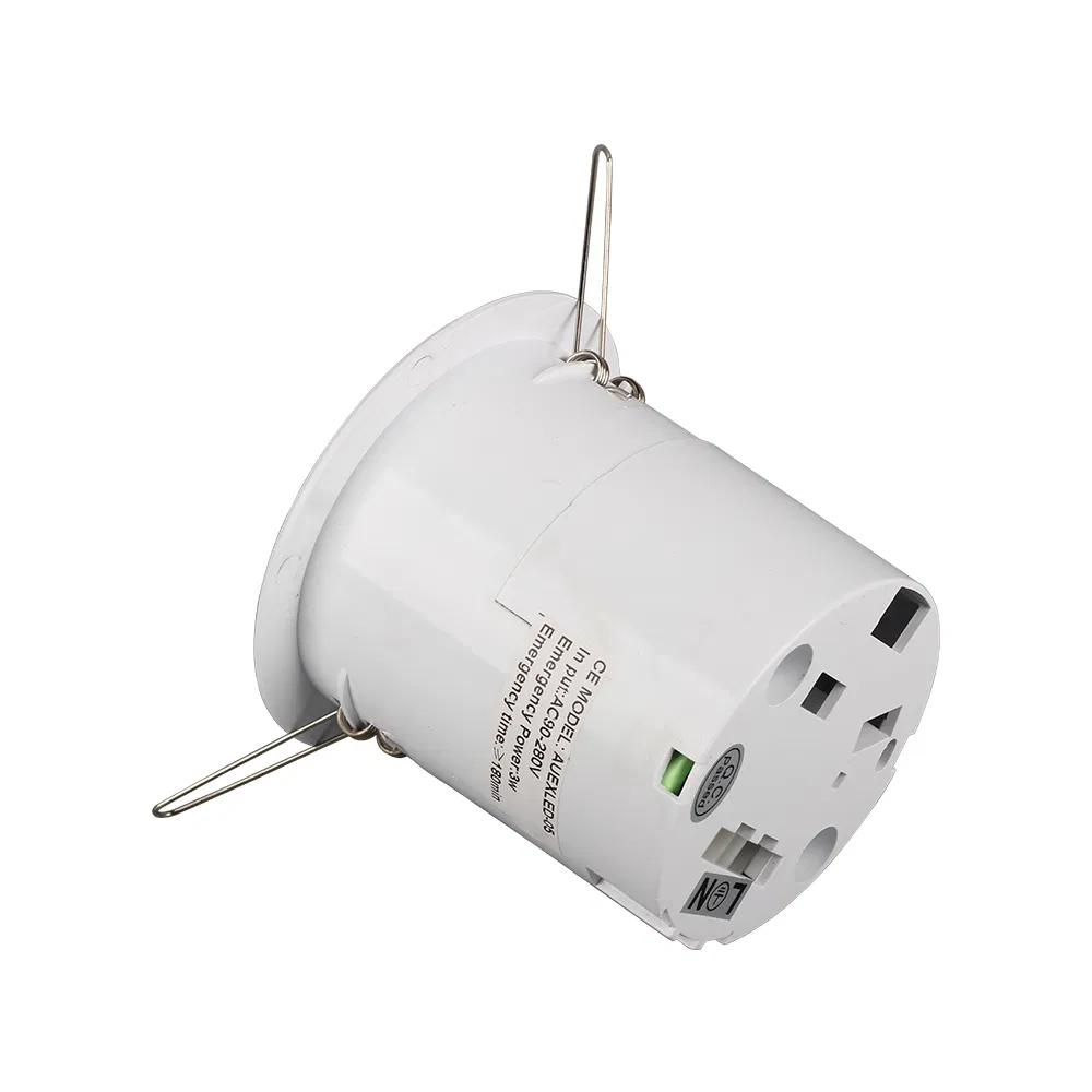 220V Rechargeable UFO Ceiling Recessed LED Fire COB Emergency Downlight