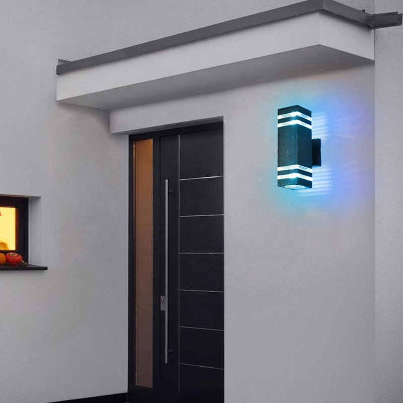 IP65 Outside Square up and Down Lights Outdoor Wall Light Sconce Aluminum Waterproof LED Outdoor Wall Lamps for Wall Patio