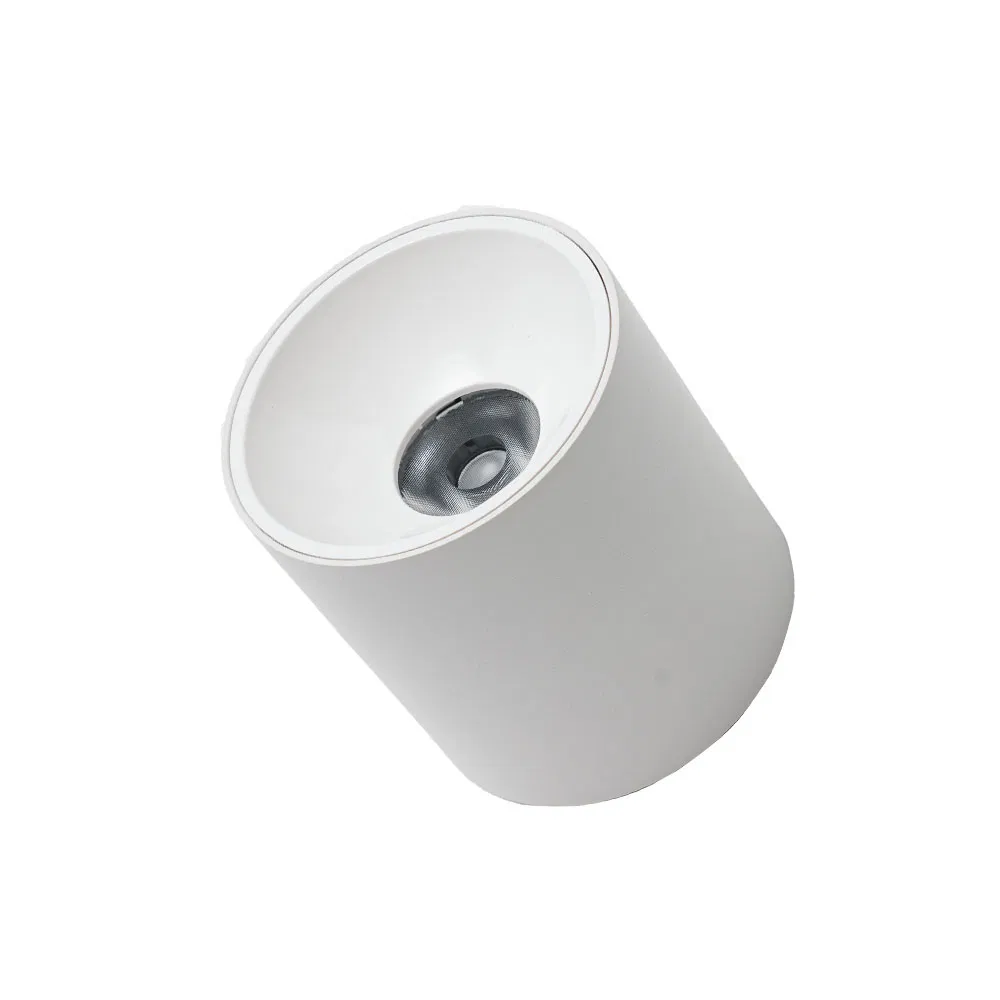 Minimalist LED Surface-Mounted Anti-Glare Round Downlight 12W CREE Chip LED Ra>95, Aluminum Body, Beam Angle 36° D80mm*H85mm