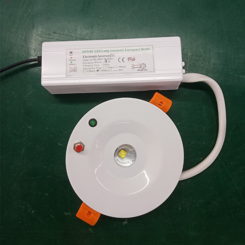 90-280V Round Type Emergency Spot Light 3 Watts 3 Hours Emergency Downlight