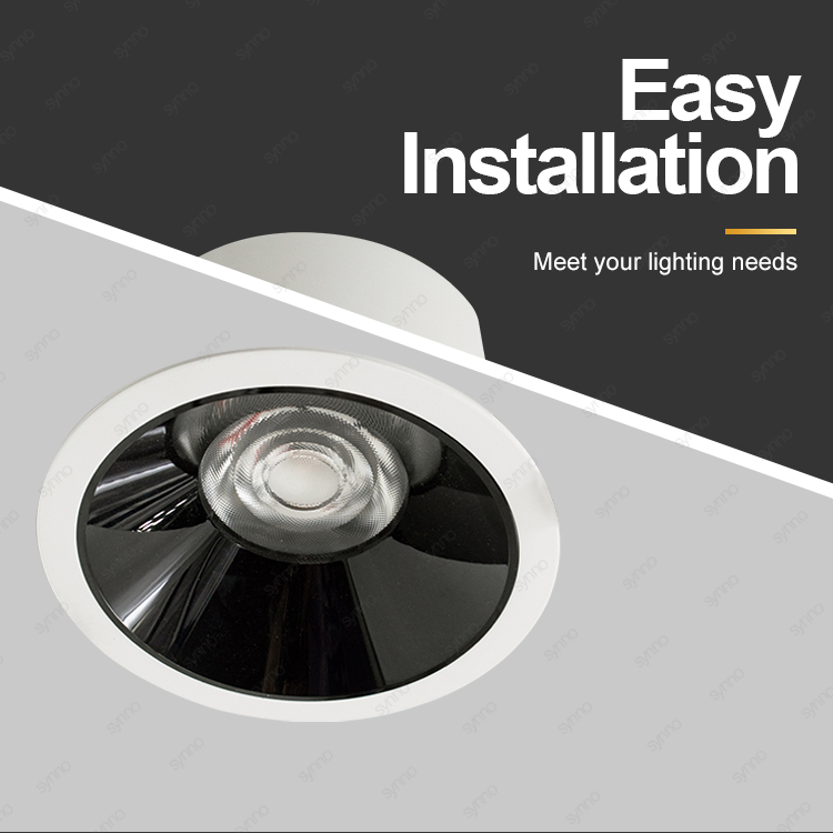 Recessed Dimmable LED Ceiling Down Light CCT Selectable LED COB Downlight