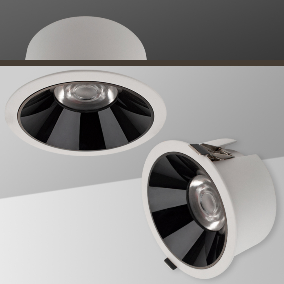 Recessed Dimmable LED Ceiling Down Light CCT Selectable LED COB Downlight