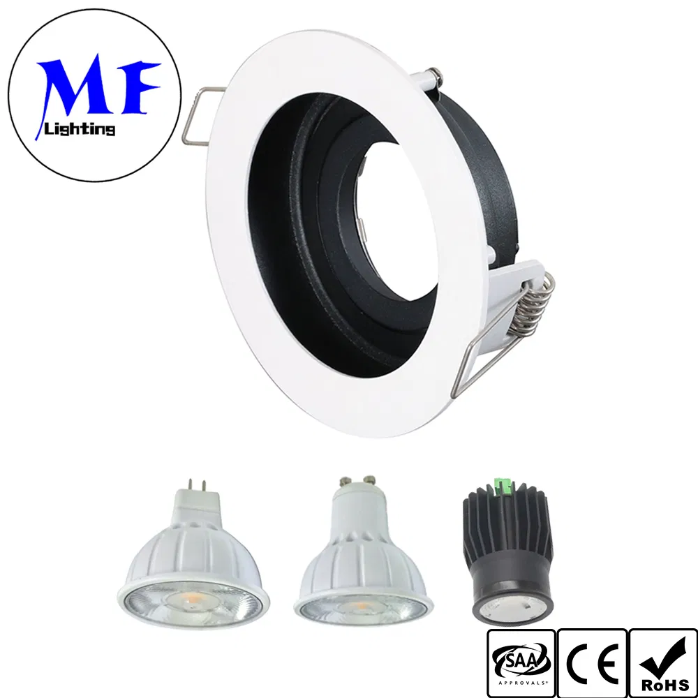 CRI>90 Dimmable Anti-Glare with GU10 /MR16 Bulb Replacement Square or Round Replaceable LED Spot Down Light for Residential Commercial Retail Hospitality